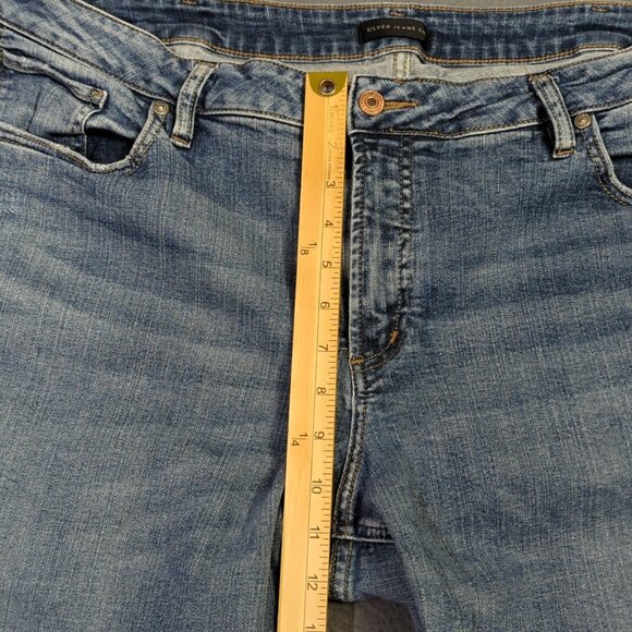 Silver Jeans Women's 20 Blue Boyfriend Distressed Denim - Picture 6 of 14